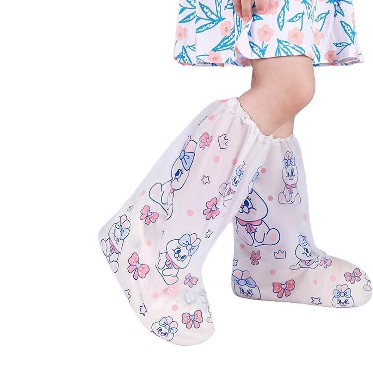 Children's Waterproof Non-slip Rain Shoe Covers - Thick, Wear-resistant for Travel and School