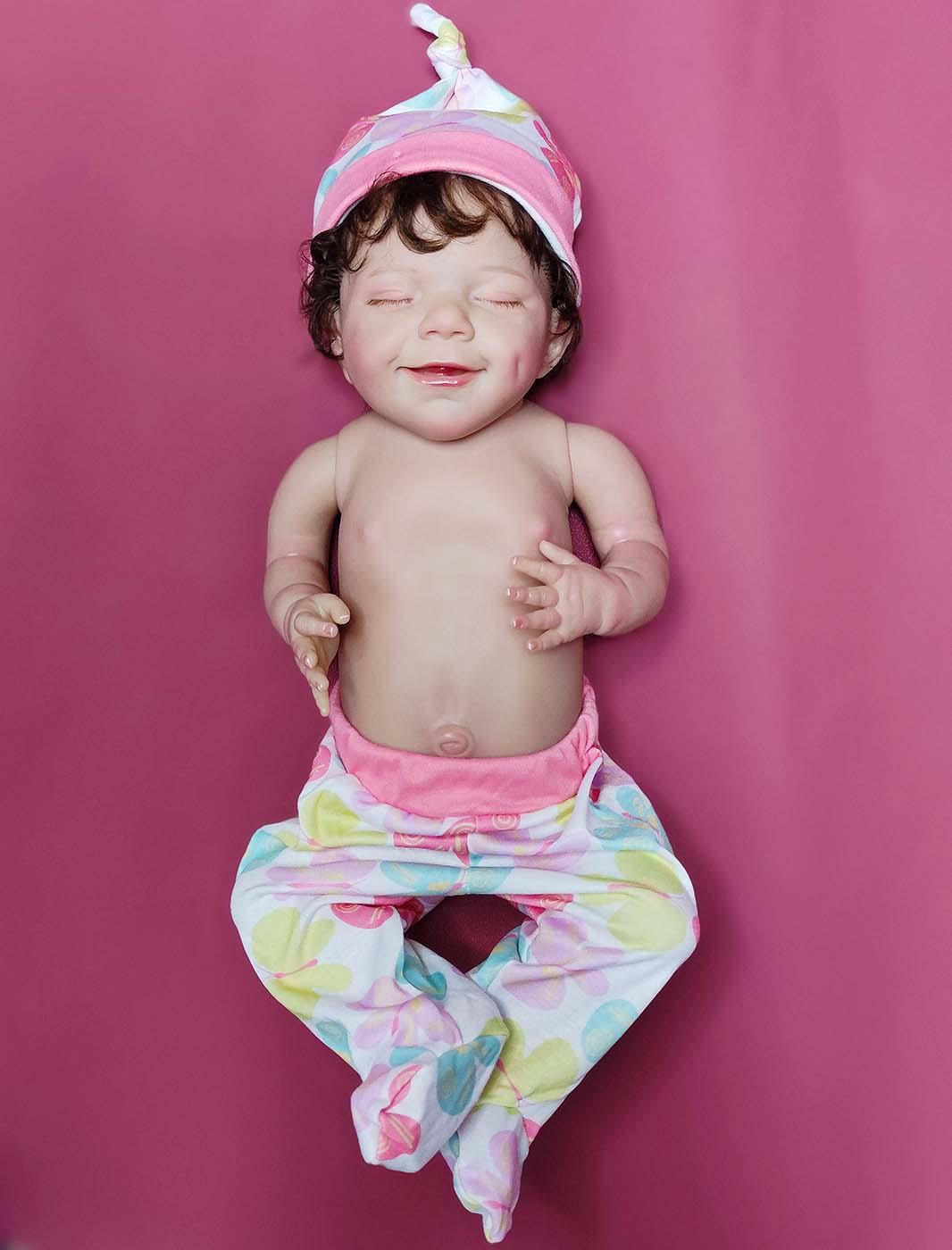 

18-дюймовая кукла Rebirth RebornBaby Glue Body Simulation Baby Doll розовый