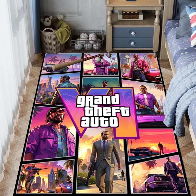 Vibes Vice City carpet printing Home Decor Art Protective pad Bathroom mat