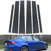 6pcs/set Carbon Fiber Window Decoration Side Door Frame Cover Center Pillar Sticker Fit For Lexus IS 2014-2023