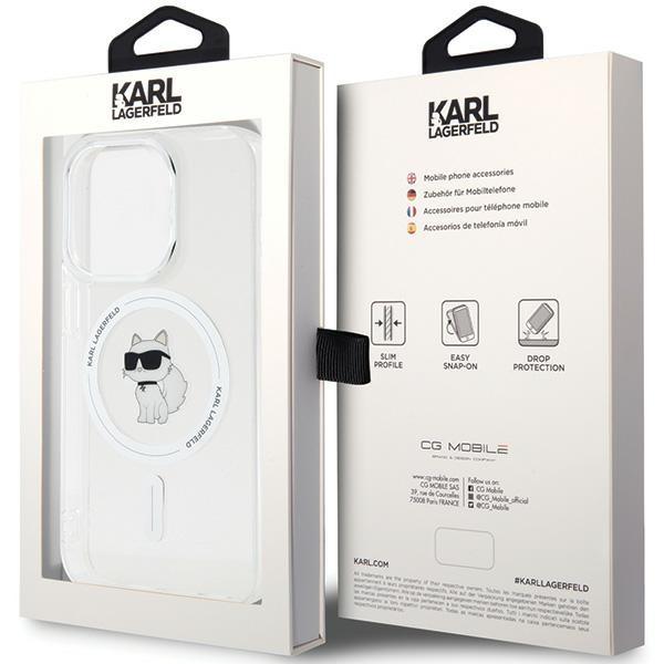 Karl Lagerfeld Klhmp14Lhfccnot Iphone 14 Pro 6.1 Przezroczysty/Transparent Hardcase Iml Choupette Magsafe