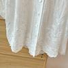 DIMANAF 2025 New Women Summer Shirt Lace Blouse Loose Buttons Fashion Tops Tees White Tees New Blouse