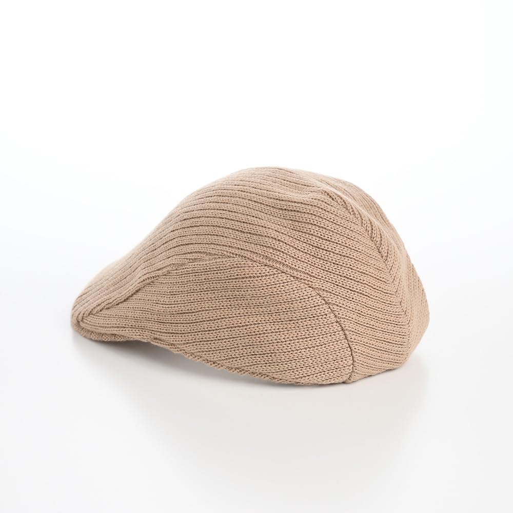 Lacoste Rib Knit Hunting Cap for Men and Size F Women, Beige, (L1284, Beige)