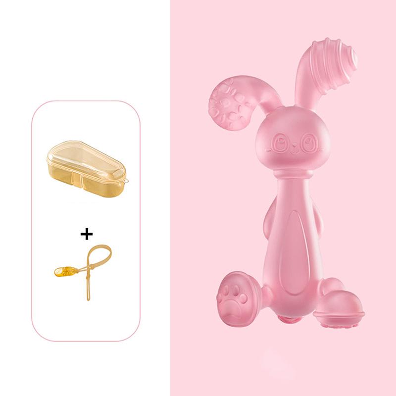 Silicone Baby Teether Silicone Baby Chewing Toys Cartoon Cute Little Rabbit Shape Newborn Handhold Molar Teether Baby Products
