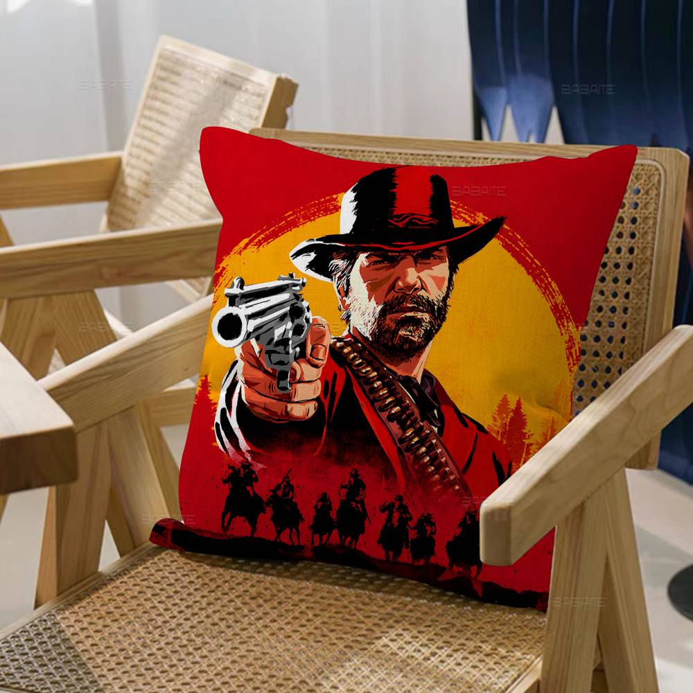 Red Dead Redemption Pillowcase toon Gift Cushion Cover Bedroom Home Sofa Chair Seat Decor pillow case