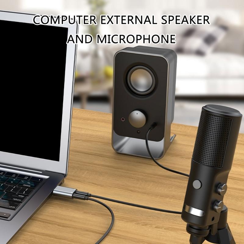 USB C to 3.5mm Headphone Splitter Double Headphone Port Converters Type C to 3.5mm Female Splitter for Type C Phone