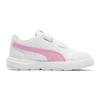 Puma Evolve Court V Comfortable Durable Fashion Sports Versatile Low-Top Skate Shoes Kids Sneaker White Pink 389145-05