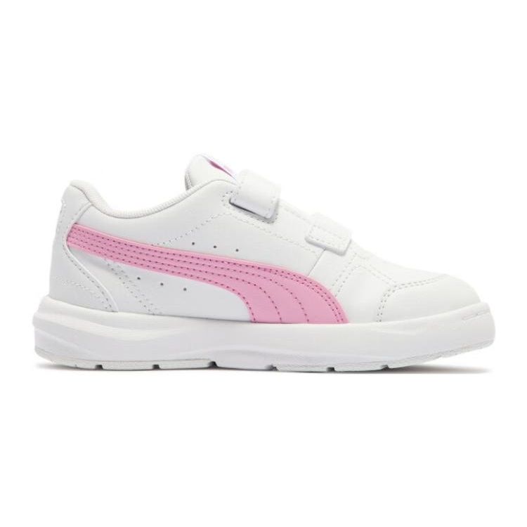 Puma Evolve Court V Comfortable Durable Fashion Sports Versatile Low-Top Skate Shoes Kids Sneaker White Pink 389145-05