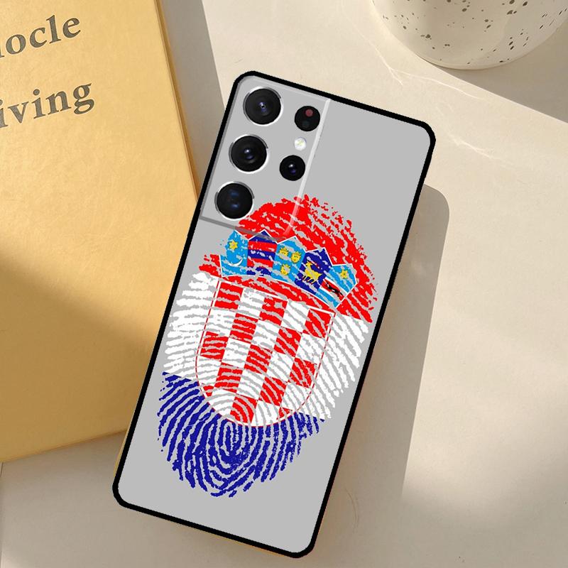 Croatia Flag Phone Case For Samsung Galaxy S25 S20 S21 S22 S23 S24 Ultra S9 S10 Plus S24 FE Cover Shell