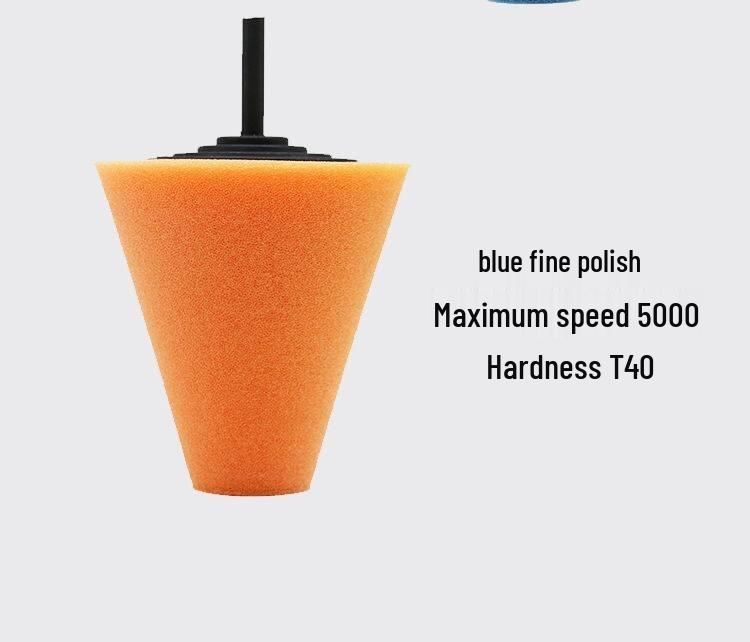 Conical Sponge Brush for Car Waxing, Wheel Hub Cleaning & Polishing