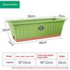 1Pcs Outdoor Indoor Plant Pot Rectangle Plastic Flower Box With Drainage Large Planter For Garden Window Sill Flowerbed