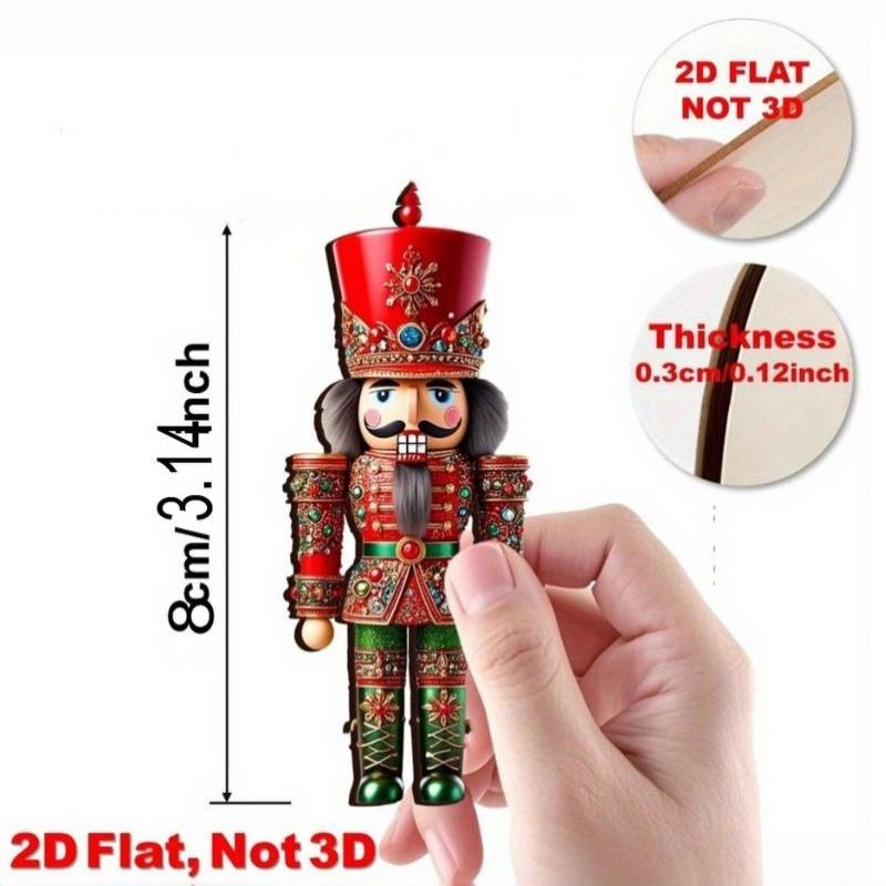 18/36Pcs Nutcracker Soldier Christmas Wooden Hanging Decors Wood Gift Xmas Pendant Christmas Party Supplies Home Decor Christmas
