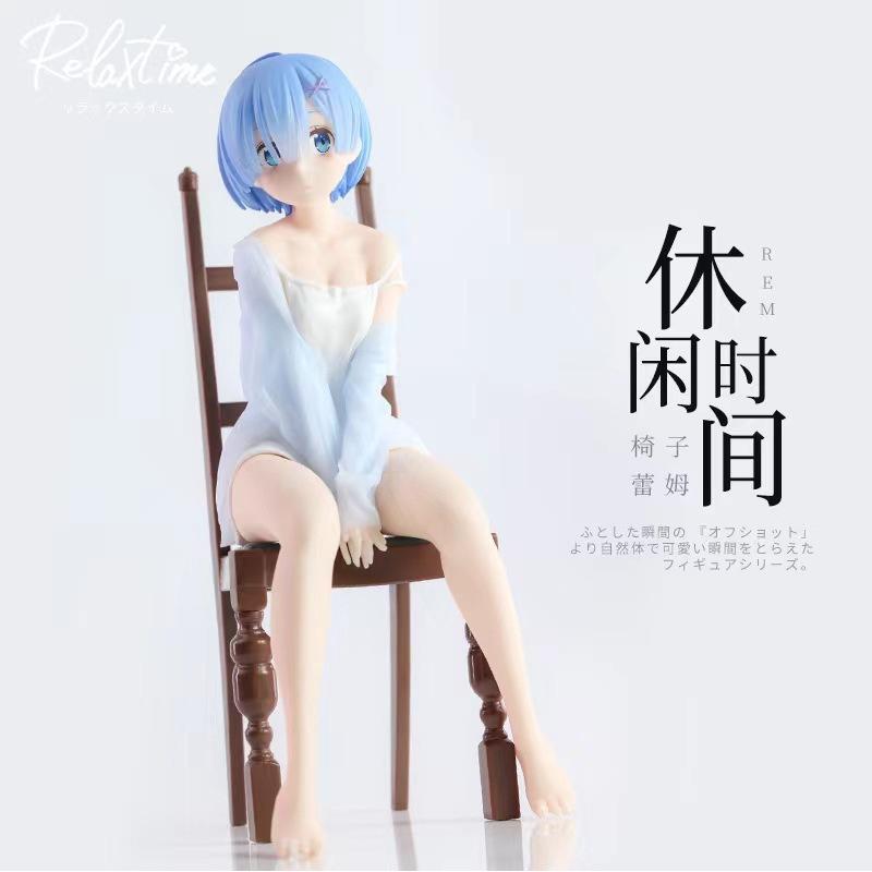 Re from scratch in a different world life Cat Ear Rem Sakura Rem Figure Anime Girl Chassis Ornament