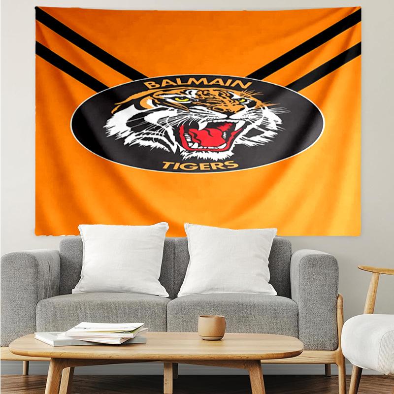 1PC Wests Tigers Roar Strength And Pride Tapestry, Unique Design Tapestry, Suitable for Bedroom,Livingroom, Playroom,Heartwarming Holiday Gifts