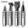 Aparat de tuns 4 în 1 USB profesional, reîncărcabil pentru nas, urechi, pentru bărbați