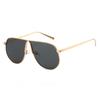 Metal Large Frame One-Piece Retro Toad Glasses Sunglasses Women'S High-End Street Sunglasses