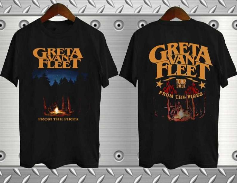 Vintage 2021 Greta Van Fleet From The Fires Tour 2021 T-shirt size S-5XL M