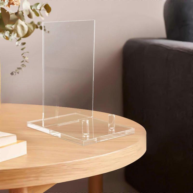 Sleek Acrylic Book Holder For Showcasing Memorable Pictures Ideal For Libraries Offices Transparent 1Pack