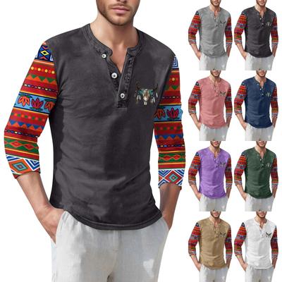 Herren T-Shirt Street Casual Fashion Langarmshirt