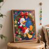 Disney Christmas Wreath Duck Oil Painting Hand Painting Coloring Painting Handmade Diy Home Decoration Gift
