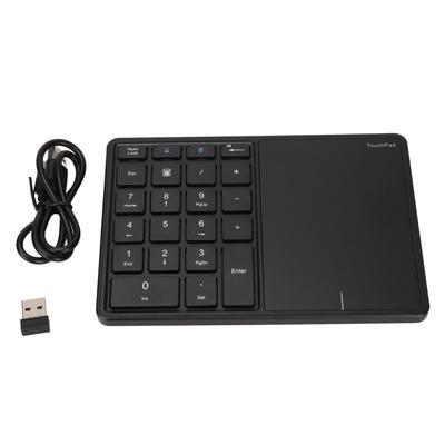 2 In 1 Wireless Number Pad Touchpad 22 Keys Wireless BT4.2 2.4G Type C Charging 500mAh Battery Numeric Keypad