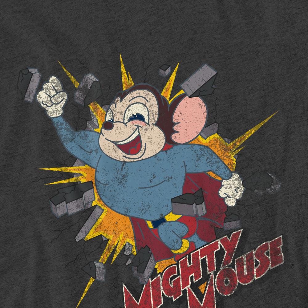 Mighty Mouse Unisexowy T-shirt Break Through