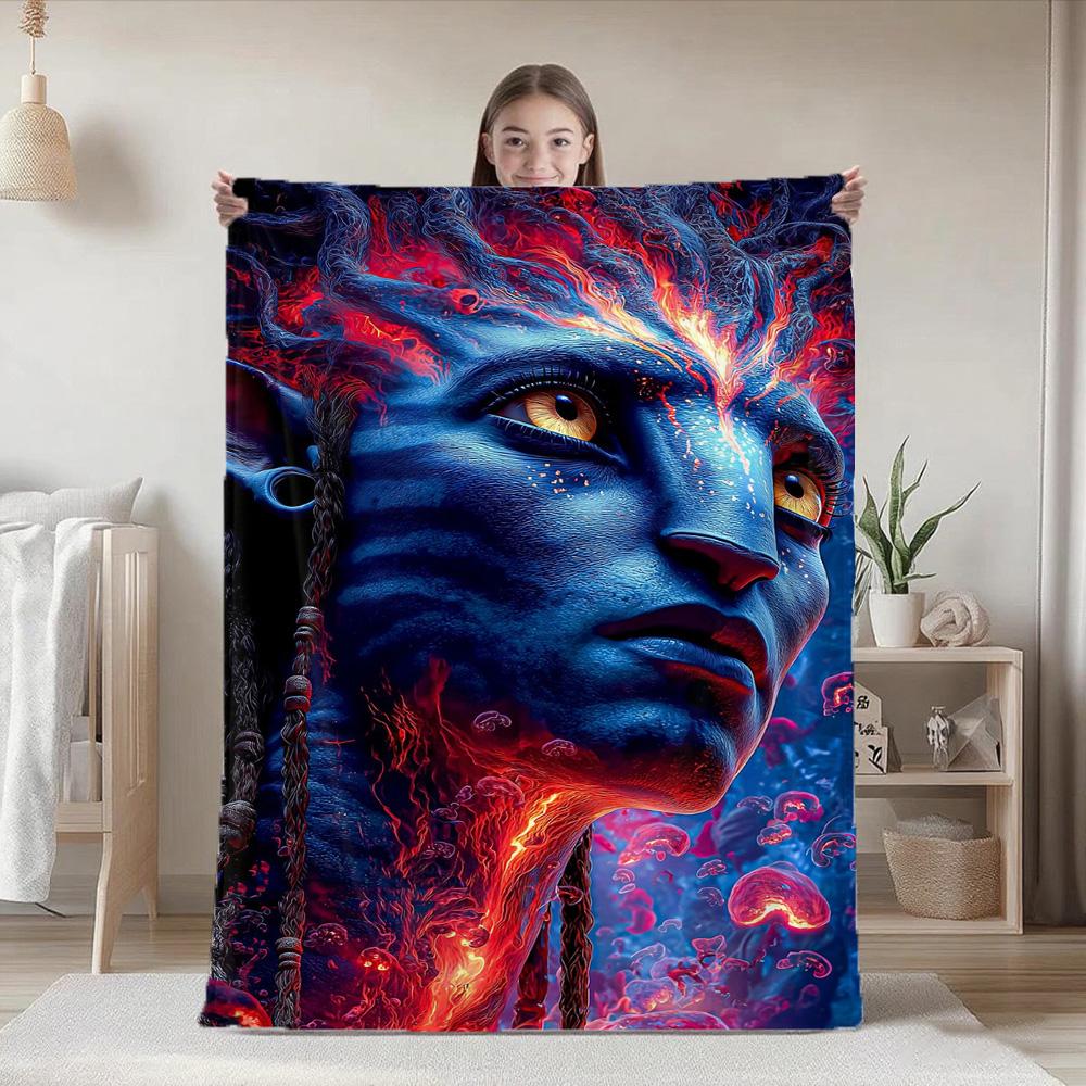 Kawaii A-Avatare Decken Flauschige Decke für Bett Camping Pelzig Neujahr Zuhause und Dekoration Tagesdecke die Anime Sofas Sofa Überwurf