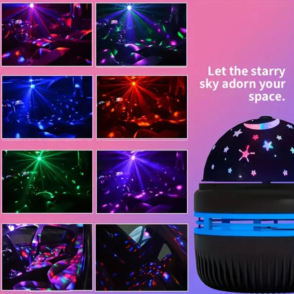 Sternenhimmel Projektor Nachtszene Himmelsfarbe Licht Schlafzimmer Spielzimmer USB Automatische Drehung Umgebung Schlafzimmer Party