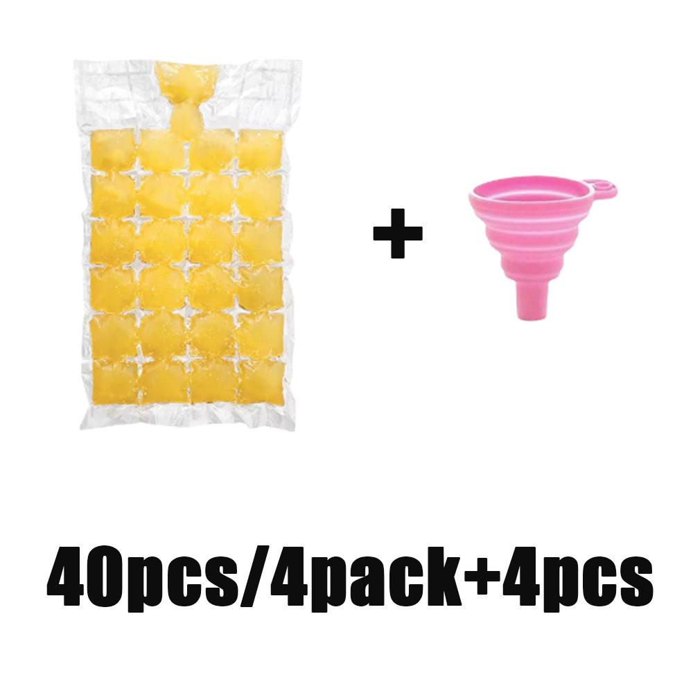 10-100pcs 10pcs/Pack Disposable Ice-Making Bags Transparent Portable Self-Styled Summer Bar Kitchen Camp Drinking Ice Cube Mold