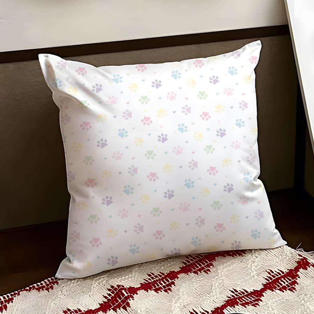 Melted Pastel Paw Cushion Cover Reversible Soft Durable Pillow Cover Home  Car MultiScene Use for Daily Comfort
