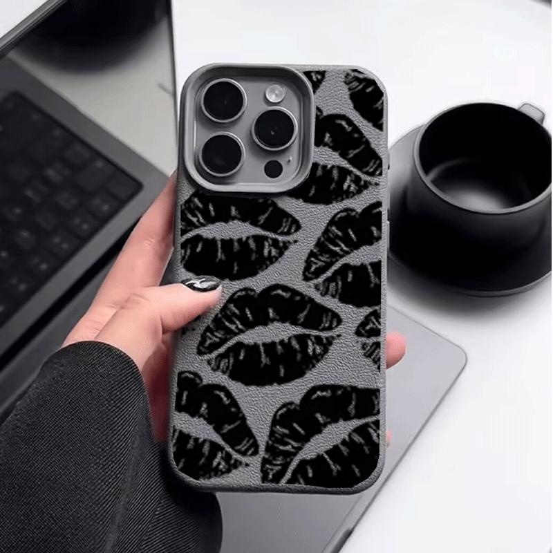 Phone Case For Xiaomi Redmi Note 13 14 12 Pro Plus 11 10 11S 10S A5 A3 14C 12C 10C 9C A1 A2 Leather Texture Lip Printed Cover