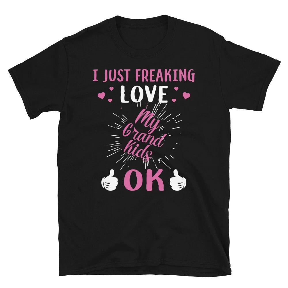 Love My Grandkids Funny Cute Grandma Mom Humor T-Shirt XL