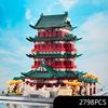 Creative China Famous Historical Cultural Architecture Building Block Pavilion Of Prince Teng Wang Pavilion Brick Toys For Gifts