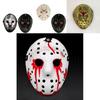Maska Jasona z efektem krwi na Halloween, przerażające rekwizyty w różnych kolorach