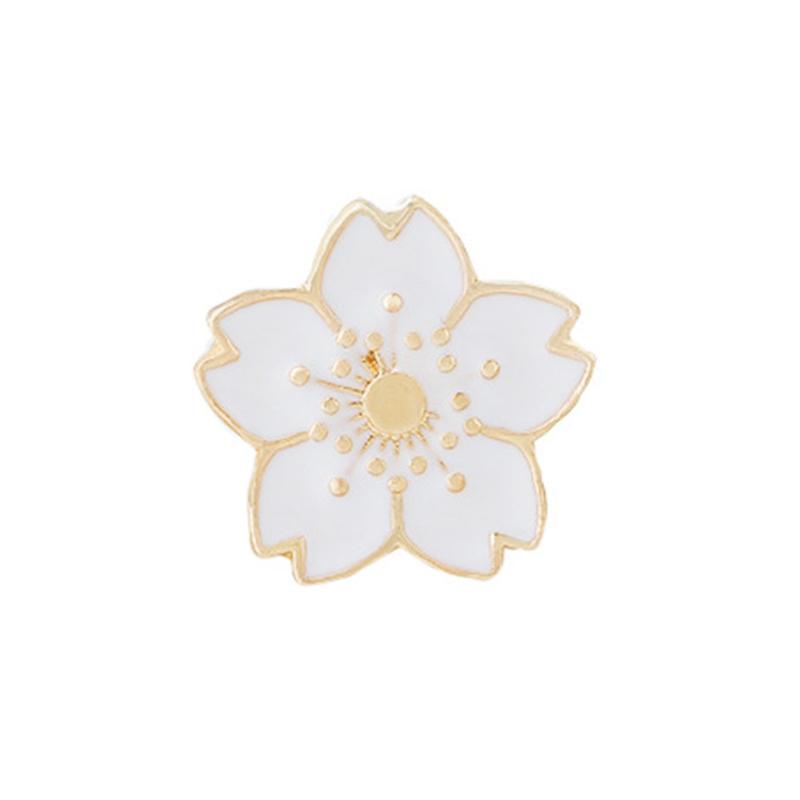 Sweet Cherry Blossom Flower Brooch Japanese Sakura Enamel Pins BackPack Collar Button Lapel Pin Badge Women Jewelry Female Gift