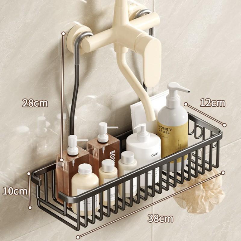 Bathroom Shower Caddy Shelf No Drill Storage Rack Shampoo Soap