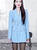 2026 Autumn Socialite Black Double-Breasted Suit Jacket: High-End Casual for Spring/Autumn
