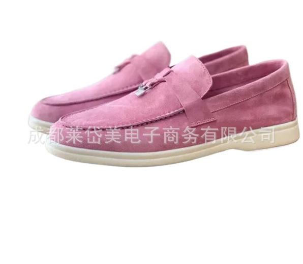 Осень новая мужская обувь универсальная повседневная большой размер плоская мужская обувь матовая одинарная обувь розовая 36 розовый