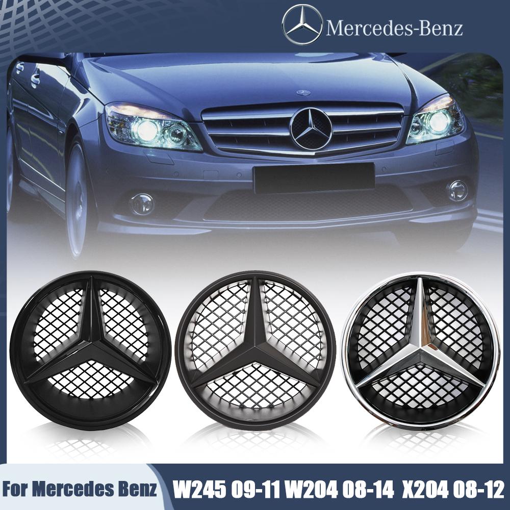 Emblemas Cromados Pretos Estilo OE Para Mercedes Benz B C GLK W245 W204 X204 ABS de Alta Qualidade Grelha Frontal Emblema Estrela Iluminada Logo