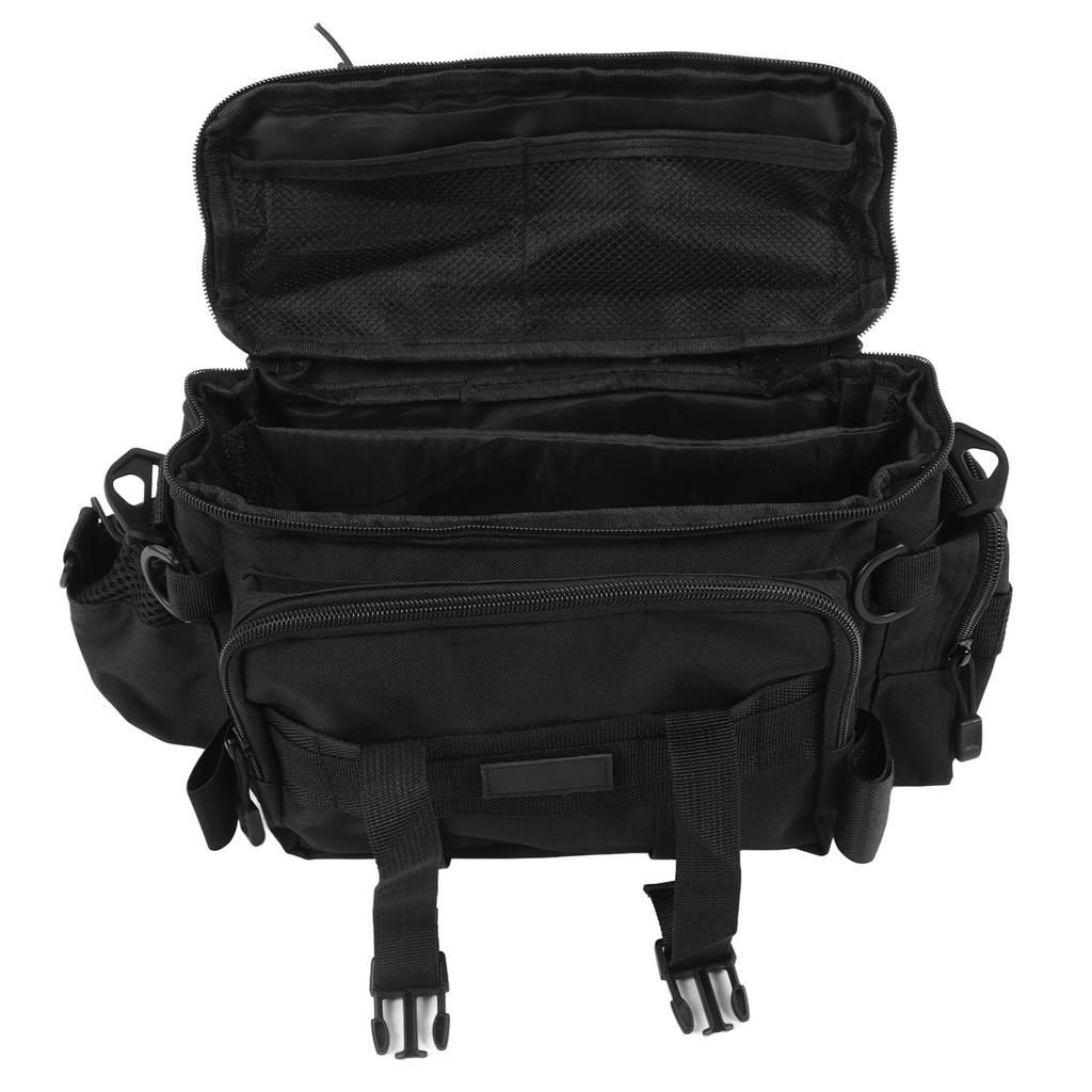Fishing Tackle Bag Double Layer Waterproof Canvas Multifunction Fishing Bag Fishing Bag Backpack for Outdoor Angling