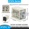 ST3PA A-A/B/C/D/E/F/G Series Time Relay / Timer  (AC 220V 110V DC 24V 12V Alternative) Power On Time Delay With Base Socket