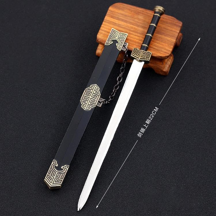 [Nekogamiyama] Qin Shi Huang's Sword, Total Length 22cm / Miniature Figurine, Collectible, Interior Decor