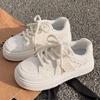 2025 Women's Korean Breathable White Sneakers - Perfect Flat Bottom Casual Shoes for Summer Skirt.