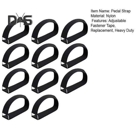 2/4/6/8/10Pcs Elliptical Leg Exerciser Pedal Strap Adjustable Fastener Tape Metal Buckle Strap Under-Desk Elliptical Machine Non-slip Foot Strap