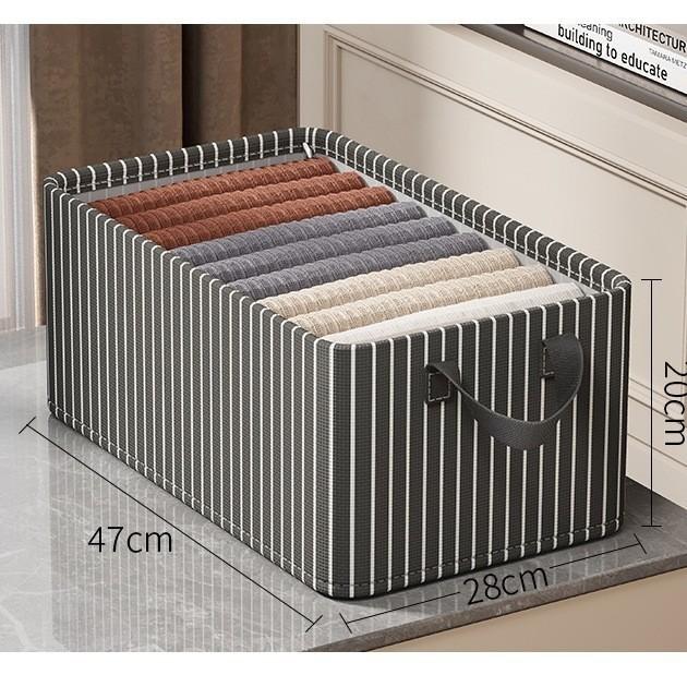 Home Storage Organizer With Foldable Fabric Bin For Clothing And Accessories
