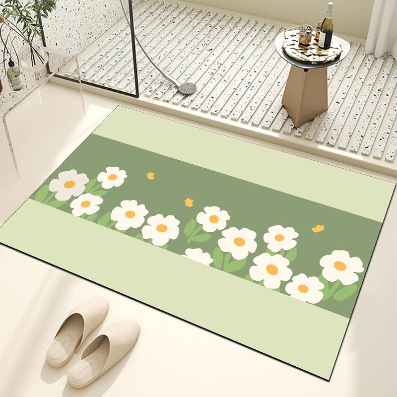 Quick-Dry Anti-Slip Diatom Mud Bathroom Mat - Water-Absorbent & Easy-Clean Floor Mat