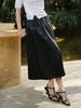 Women's Spring A-line Elastic Waist Casual Half Skirt - Slimming, Versatile, and Flaw-Hiding for Commute Wear