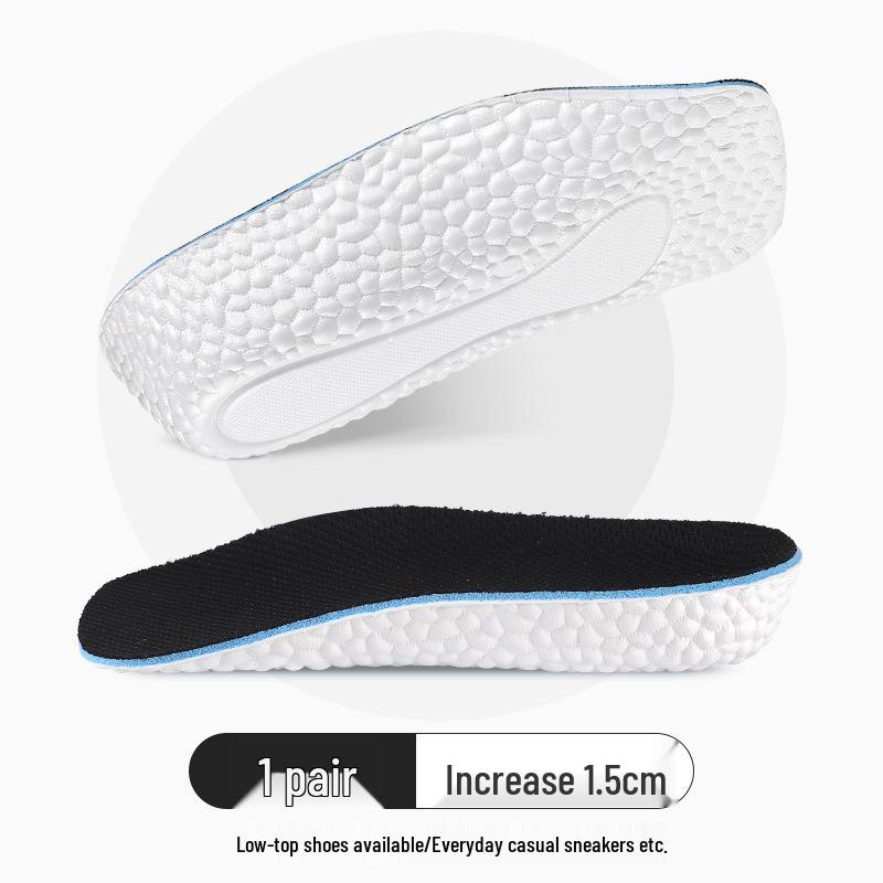 Unisex 7-Point Height-Increasing Insoles: Invisible Lift, Arch Support, Half Pads for Sneakers.