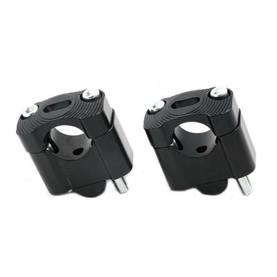 2 Peças Guidão Preto Suportes de Montagem para Guidão Gordo Adaptador Elevadores 7/8" para 1 1/8"