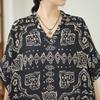DIMANAF New Women Plus Size Spring Summer Beach Vintage Lady Long Dress Loose Oversize Maxi Floral Print 2026